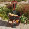 Chariot à Roulettes Avec Paniers De Récolte 15 L - Kajo -Jardinage Soldes panier chariot caddie rouge