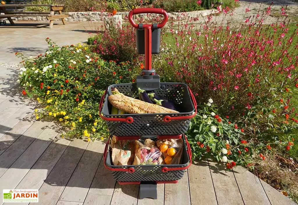 Chariot à Roulettes Avec Paniers De Récolte 15 L - Kajo 3 Chariot à Roulettes Avec Paniers De Récolte 15 L - Kajo