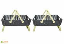 Paniers De Récolte Kajo 20L – 58 X 38 X 15 Cm (lot De 2) -Jardinage Soldes panier recolte kajo 20 jaune pastel