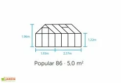 Halls Serre De Jardin En Aluminium Et Verre Trempé Popular 86 - 5 M² 11 Halls Serre De Jardin En Aluminium Et Verre Trempé Popular 86 - 5 M² -Jardinage Soldes plan dimensions serre jardin popular 86