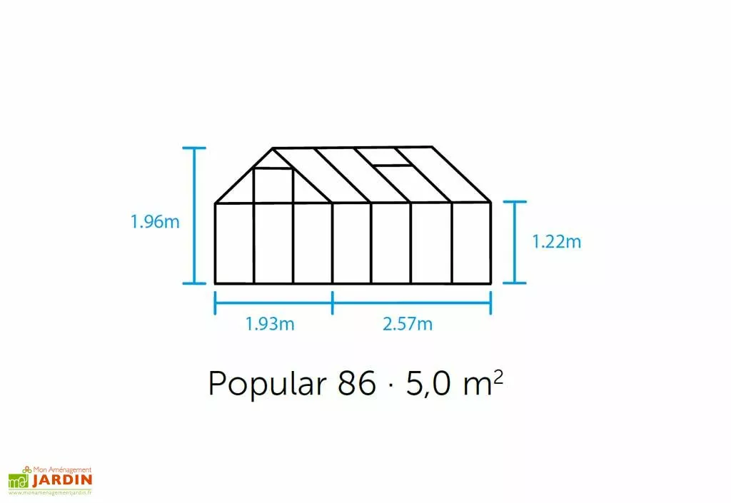 Halls Serre De Jardin En Aluminium Et Verre Trempé Popular 86 - 5 M² 7 Halls Serre De Jardin En Aluminium Et Verre Trempé Popular 86 - 5 M² – Image 5