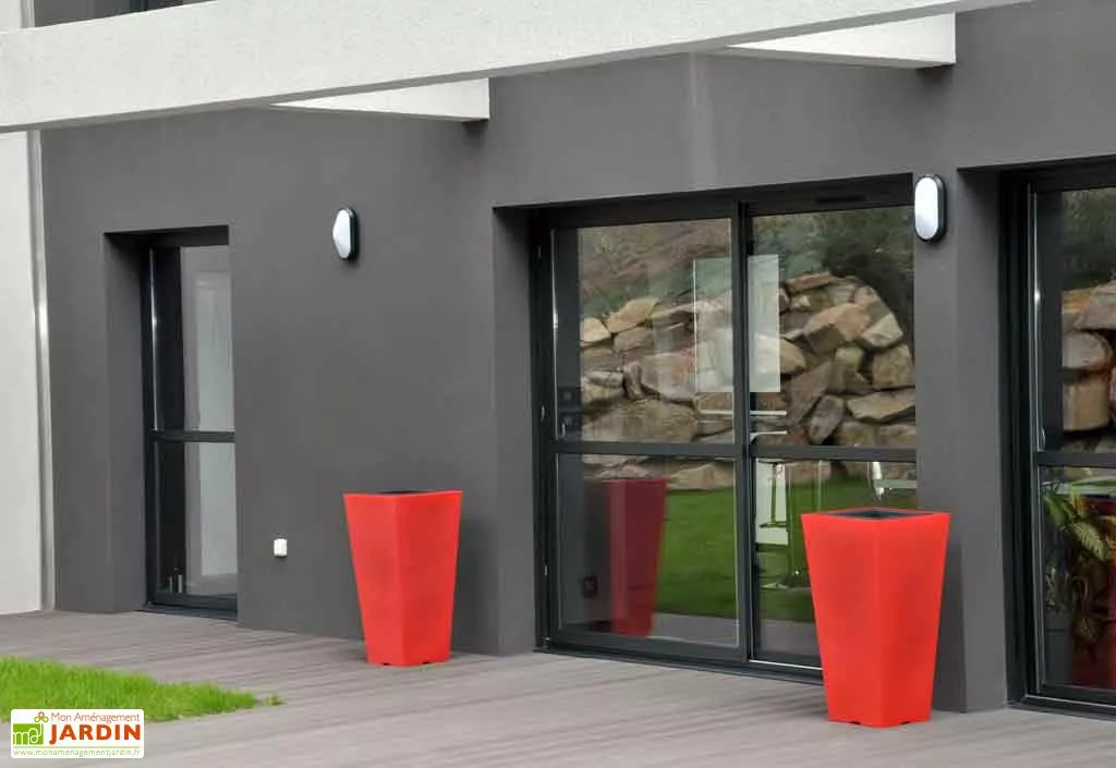 Green City Pot De Fleurs En Plastique Stark S Simple Ou Double Paroi (40/27 X 80 Cm) 4 Green City Pot De Fleurs En Plastique Stark S Simple Ou Double Paroi (40/27 X 80 Cm) – Image 2