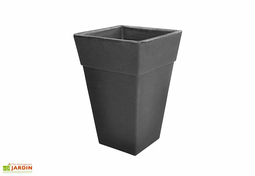 Roto Pot De Fleurs Extérieur En Polyéthylène Et Bois 30 X 45 Cm Quadro S 3 Roto Pot De Fleurs Extérieur En Polyéthylène Et Bois 30 X 45 Cm Quadro S