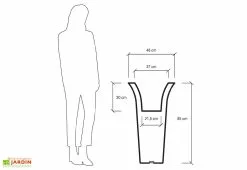 Farmet New Pot De Fleurs Lumineux En Polyéthylène Domus – Ø 48 X 85 Cm -Jardinage Soldes pot de fleurs jardin