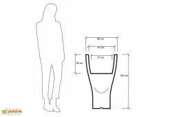 Farmet New Pot De Fleurs Lumineux En Polyéthylène Domus – Ø 58 X 100 Cm -Jardinage Soldes pot de fleurs lumineux blanc perle 2