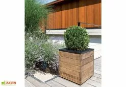 Jardipolys Bac à Fleurs En Bois Selekt (45x45x47) -Jardinage Soldes pot de fleurs selekt jardipolys 45 x 45 x 47