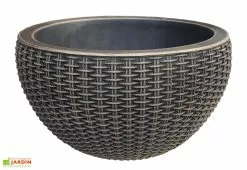 Roto Pot De Fleur En Polyéthylène Bambou H Ø33 X 20 Cm