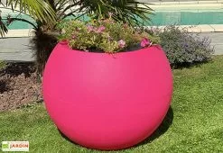 Plast'Up Pot De Fleurs Rond En Polyéthylène Rose Speranza Ø 90 Cm