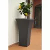 Farmet New Pot De Fleurs Polyéthylène Patio H85 L48 (pls. Coloris) -Jardinage Soldes pot fleurs plastique rotomoule polyethylene blanc gris 18l
