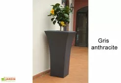 Farmet New Pot De Fleurs Polyéthylène Patio H85 L48 (pls. Coloris) -Jardinage Soldes pot fleurs plastique rotomoule polyethylene blanc gris 18l 2