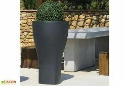 Farmet New Pot De Fleurs Polyéthylène Domus H85 Ø48 -Jardinage Soldes pot fleurs plastique rotomoule polyethylene blanc gris 35l 1