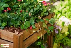 Ekju Carré Potager Sur Pieds En Bois Autoclave Brun - 75 X 75 X 79 Cm -Jardinage Soldes potager bois autoclave 1