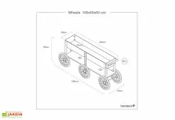 Herstera Garden Jardinière En Acier à Roulettes - Wheels -Jardinage Soldes potager chariot plan