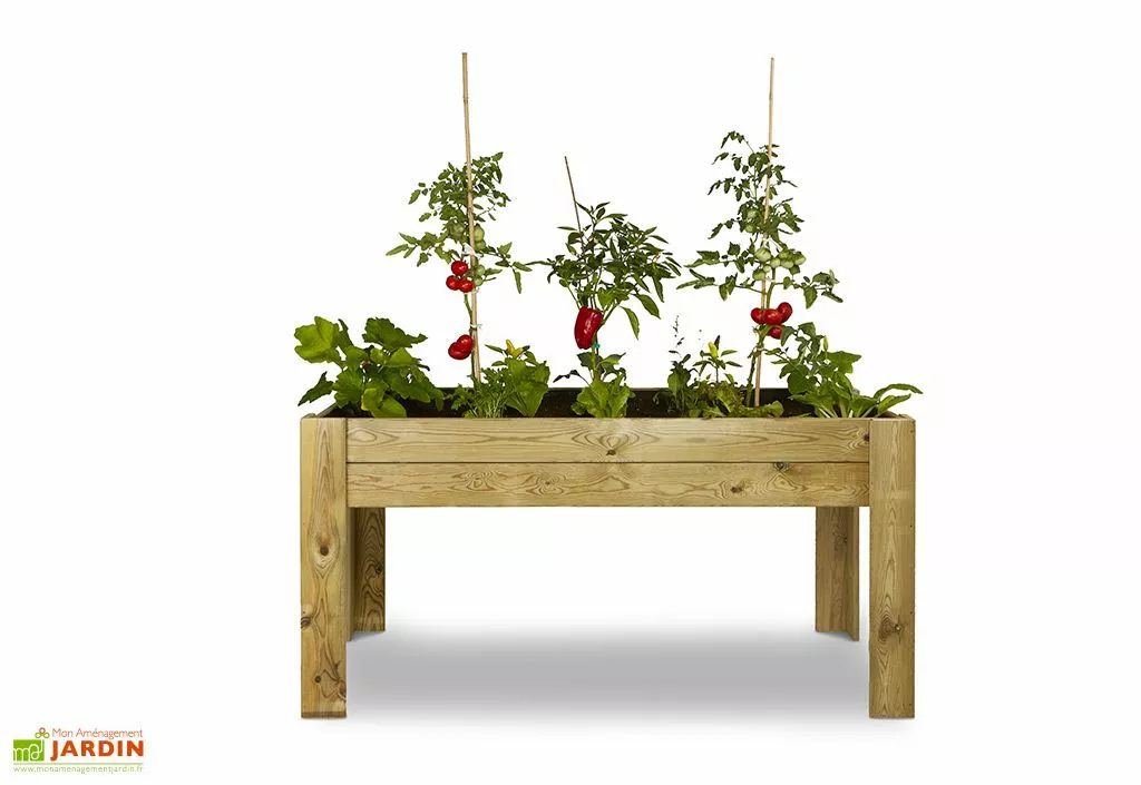 Hortalia Potager Surélevé En Bois Traité Gardenbrico XL80 : 160 Cm 4 Hortalia Potager Surélevé En Bois Traité Gardenbrico XL80 : 160 Cm – Image 2