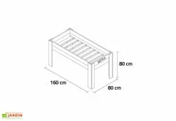 Hortalia Potager Surélevé En Bois Traité Gardenbrico XL80 : 160 Cm 10 Hortalia Potager Surélevé En Bois Traité Gardenbrico XL80 : 160 Cm -Jardinage Soldes potager sureleve table culture bois traite hortalia gardenbrico xl80 4