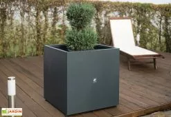 Herstera Garden Jardinière Cube En Métal Thermolaqué - 70 X 70 X 70 Cm