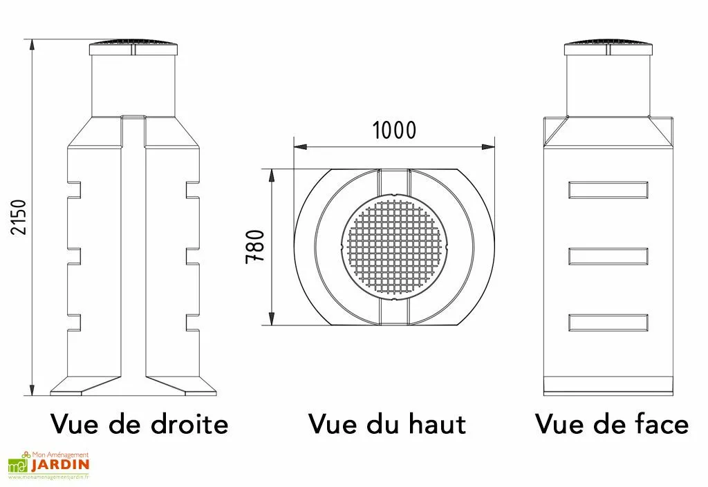 GreenLife Puits En Polyéthylène à Enterrer 900 L 5 GreenLife Puits En Polyéthylène à Enterrer 900 L – Image 3