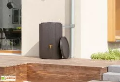 Garantia Récupérateur D’eau De Pluie 220 L Avec Robinet Et Collecteur – Madera -Jardinage Soldes recuperateur eau pluie effet bois 220l madera