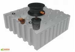 GreenLife Cuve De Récupération D’eau De Pluie Enterrée – 4000 L Plate -Jardinage Soldes recuperateur eau pluie enterree plat greenlife 4000l biovitor