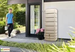 Garantia Récupérateur D’eau De Pluie 500 L Avec Robinet Et Collecteur – Slim -Jardinage Soldes recuperateur eau pluie garantia slim 500l sable