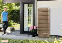 Garantia Récupérateur D’eau De Pluie 500 L Avec Robinet Et Collecteur – Slim -Jardinage Soldes recuperateur eau pluie garantia slim 500l taupe