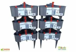 Lot De 6 Réservoirs 2L Pour Tuteur Mikado -Jardinage Soldes reservoir jardinage gris