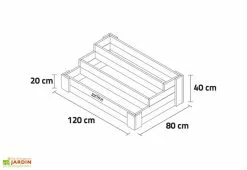Hortalia Carré Potager 3 étages En Bois De Pin Traité - 120 X 80 X 40 Cm 9 Hortalia Carré Potager 3 étages En Bois De Pin Traité - 120 X 80 X 40 Cm -Jardinage Soldes schema carre potager 3 etages bois