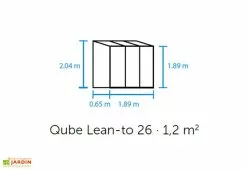 Halls Serre De Jardin Adossée En Verre Trempé Qube Lean-to 26 – 1,2 M² -Jardinage Soldes schema dimensions serre murale halls