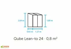 Halls Serre De Jardin Adossée En Verre Trempé Qube Lean-to 24 – 0,8 M² -Jardinage Soldes schema mini serre verre halls