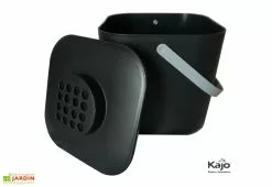 KAJO Seau à Compost En Polypropylène Noir - 18,5 X 18,5 X 22 Cm -Jardinage Soldes seau couvercle composte