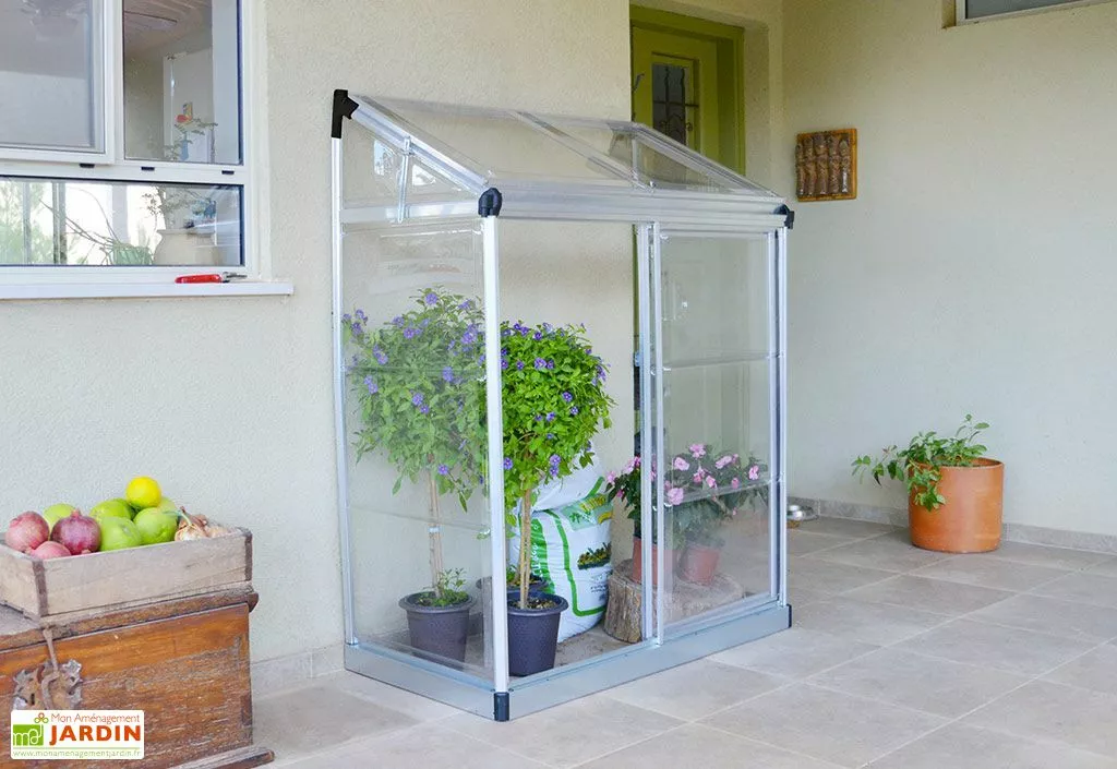 Canopia Serre Adossée En Aluminium Et Polycarbonate Lean To (63,5 X 125 Cm) 3 Canopia Serre Adossée En Aluminium Et Polycarbonate Lean To (63,5 X 125 Cm)