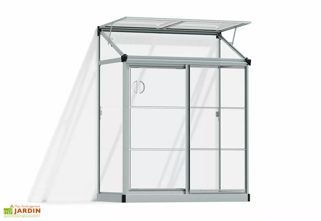 Canopia Serre Adossée En Aluminium Et Polycarbonate Lean To (63,5 X 125 Cm) 4 Canopia Serre Adossée En Aluminium Et Polycarbonate Lean To (63,5 X 125 Cm) – Image 2