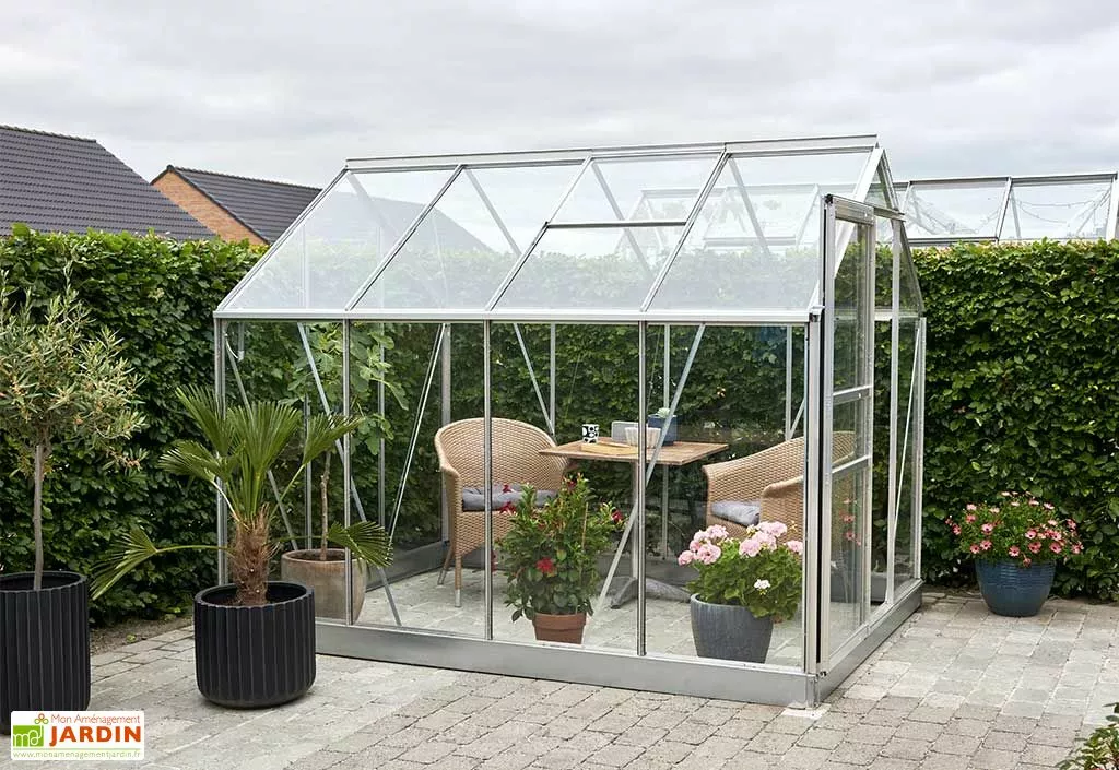 Halls Serre De Jardin En Aluminium Et Verre Trempé Popular 86 - 5 M² 3 Halls Serre De Jardin En Aluminium Et Verre Trempé Popular 86 - 5 M²