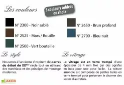Lams Serre Adossée Ancienne En Aluminium Et Verre Trempé 4mm Chambord 530x280 13 Lams Serre Adossée Ancienne En Aluminium Et Verre Trempé 4mm Chambord 530x280 -Jardinage Soldes serre ancienne en aluminium et verre trempe coloris 2