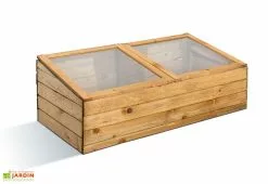 Jardipolys Mini Serre De Jardin En Bois Autoclave Burger - Serre Châssis 100 Cm