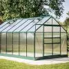 Habrita Serre De Jardin Polycarbonate 10,37m² Avec Base + 4 Lucarnes -Jardinage Soldes serre de jardin polycarbonate 10 37m avec base 4 lucarnes 4