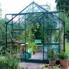 Serre De Jardin En Verre Trempé Lams 8,1 M² - Laurus Verte -Jardinage Soldes serre de jardin verre trempe aluminium gris anthracite uranus laurus 8300 lams verte
