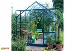Serre De Jardin En Verre Trempé Lams 8,1 M² - Laurus Verte