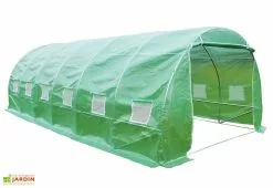 Habrita Serre De Jardin En Acier Galvanisé Et Polyéthylène 18 M²