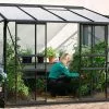 Serre De Jardin Adossée En Verre Lams 4,9 M² - Melissa Anthracite