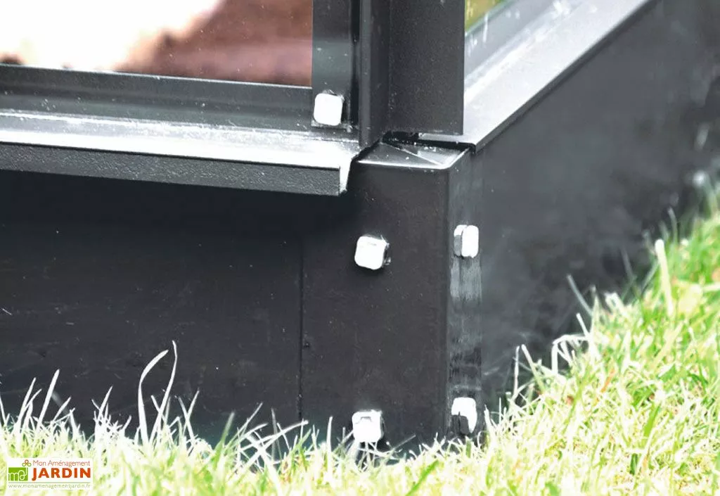 Serre De Jardin Adossée En Verre Lams 1,7 M² - Melissa Anthracite 6 Serre De Jardin Adossée En Verre Lams 1,7 M² - Melissa Anthracite – Image 4