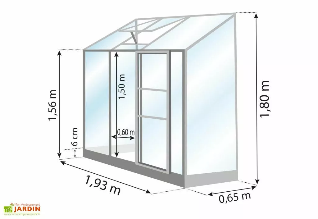 Serre De Jardin Adossée En Verre Lams 1,3 M² - Melissa Alu Naturel 4 Serre De Jardin Adossée En Verre Lams 1,3 M² - Melissa Alu Naturel – Image 2