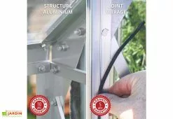 Serre De Jardin Adossée En Verre Lams 1,3 M² - Melissa Alu Naturel 12 Serre De Jardin Adossée En Verre Lams 1,3 M² - Melissa Alu Naturel -Jardinage Soldes serre jardin adossee aluminium verre trempe melissa 2