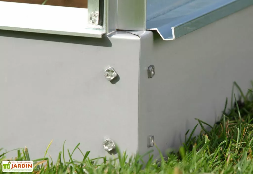 Serre De Jardin Adossée En Verre Lams 1,3 M² - Melissa Alu Naturel 5 Serre De Jardin Adossée En Verre Lams 1,3 M² - Melissa Alu Naturel – Image 3