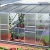 Serre De Jardin Adossée En Verre Lams 7,2 M² - Melissa Alu Naturel -Jardinage Soldes serre jardin adossee verre polycarbonate aluminium lams melissa ida 7800 3