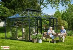 Jardin D’Hiver Verre Trempé Alu Anthracite 13 M² – Juliana Grand Oase -Jardinage Soldes serre jardin aluminium anthracite verre trempe juliana grand oase 6