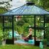 Jardin D’Hiver En Verre Trempé Alu Anthracite 13,5 M² – Juliana Oase -Jardinage Soldes serre jardin aluminium anthracite verre trempe juliana oase 9