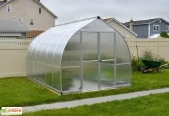 Canopia Serre De Jardin En Aluminium Et Polycarbonate Bella - Argent -Jardinage Soldes serre jardin aluminium polycarbonate bella 8 9 m 3