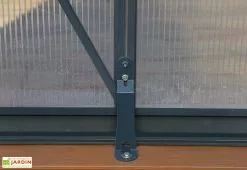 Canopia Serre De Jardin En Aluminium Et Polycarbonate Glory 11,8 M² - Grise -Jardinage Soldes serre jardin aluminium polycarbonate glory 11 8 m 1