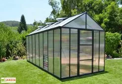 Canopia Serre De Jardin En Aluminium Et Polycarbonate Glory 11,8 M² - Grise